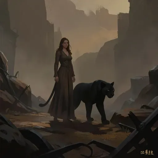 La femme et la Panthère Noire
