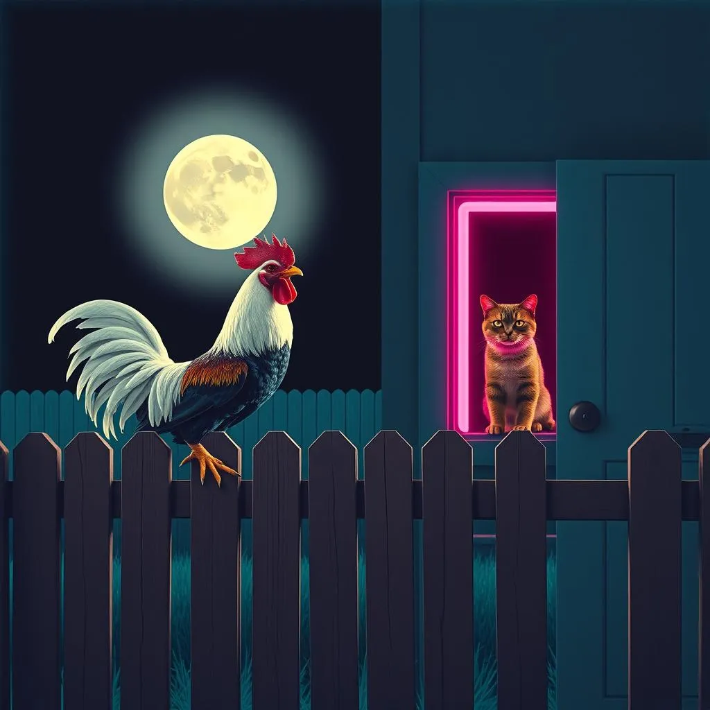 The Cock That Woke The Kitty
