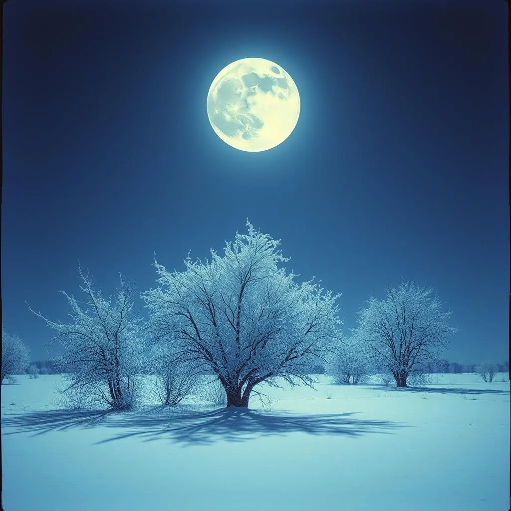 Düstere Winternacht