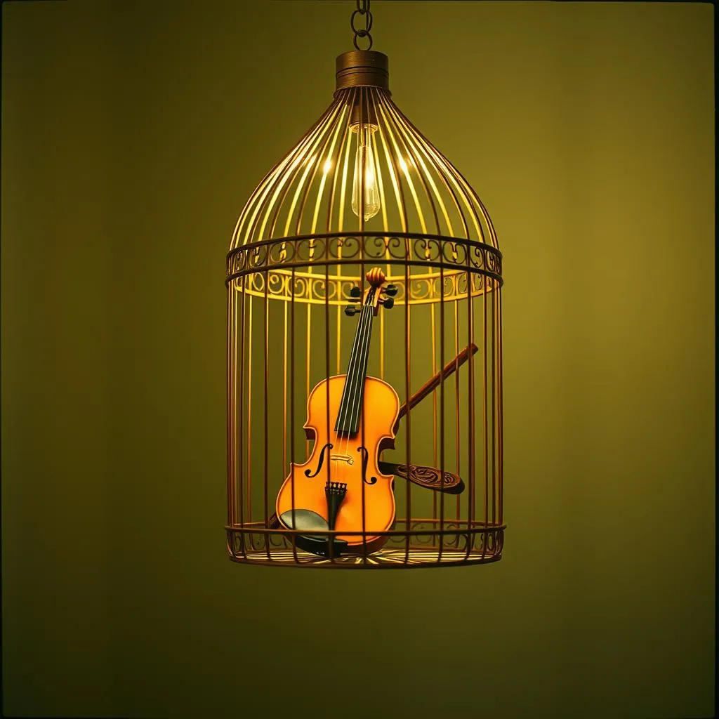 Caged like a little bird