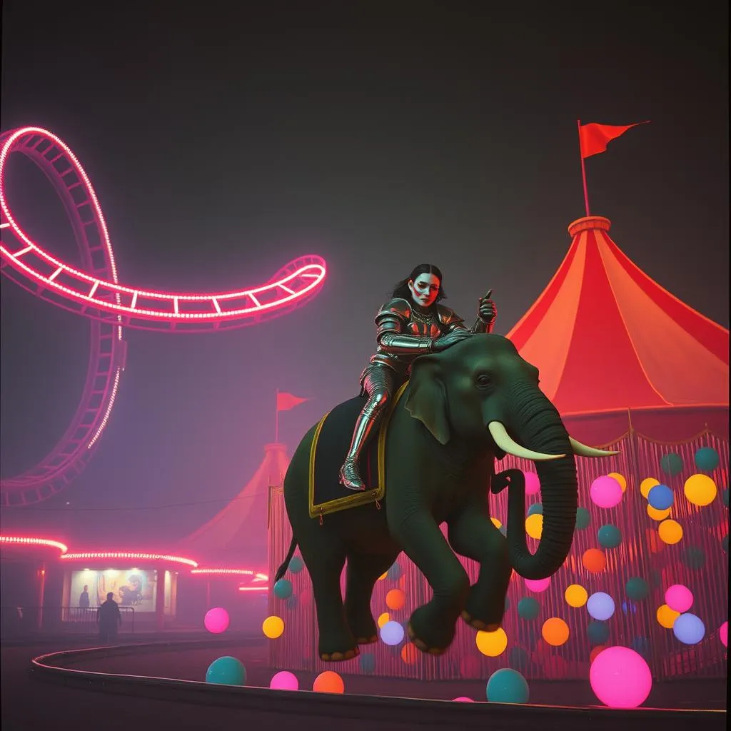 Trippin at a carnival.