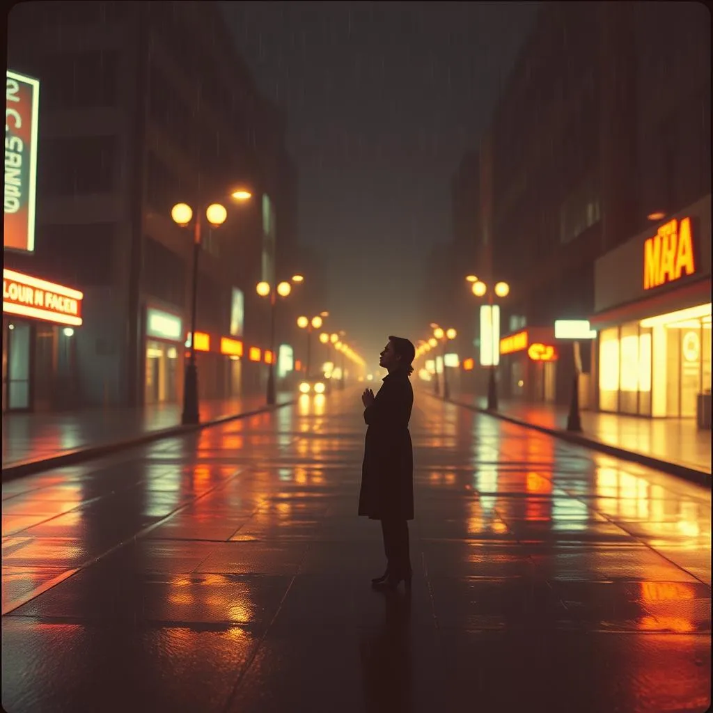 City lights, and back streets.