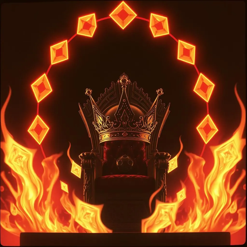 Queen on her throne
