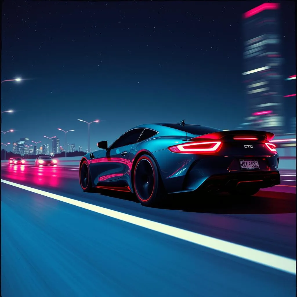 Voy en mi auto, la noche es perfecta