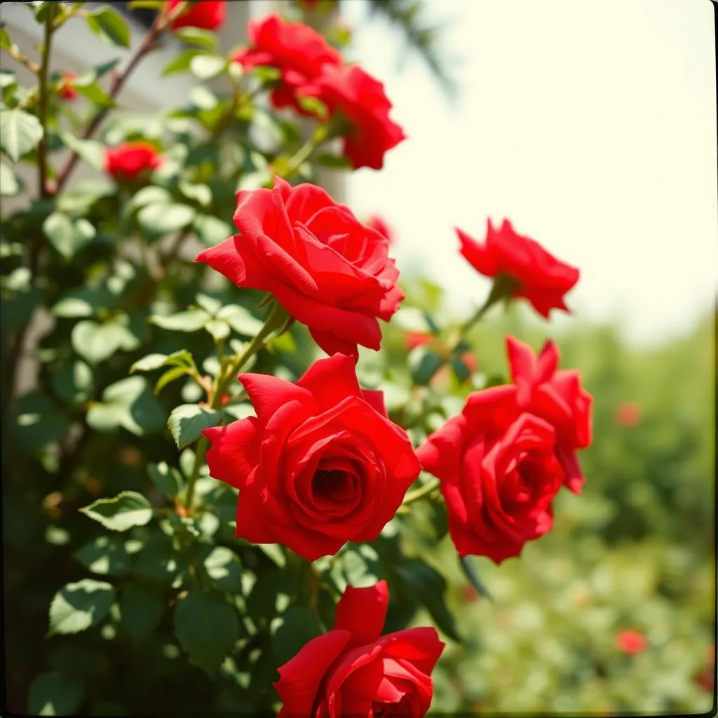 Jardinero de roas Rojas