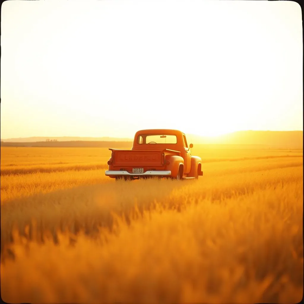Farmer in His Truck