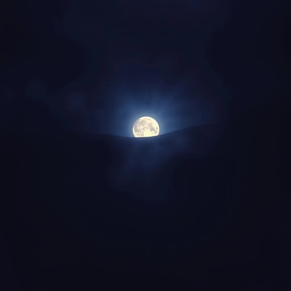 The moon is gone