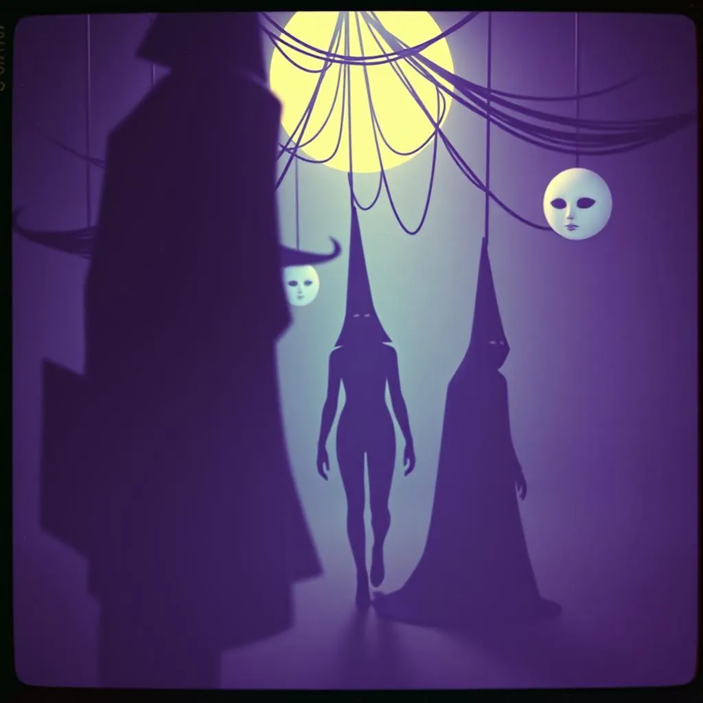 Behind the painted scare