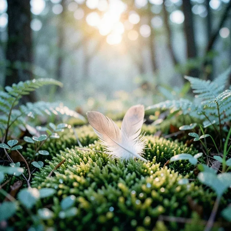 Feather on Moss