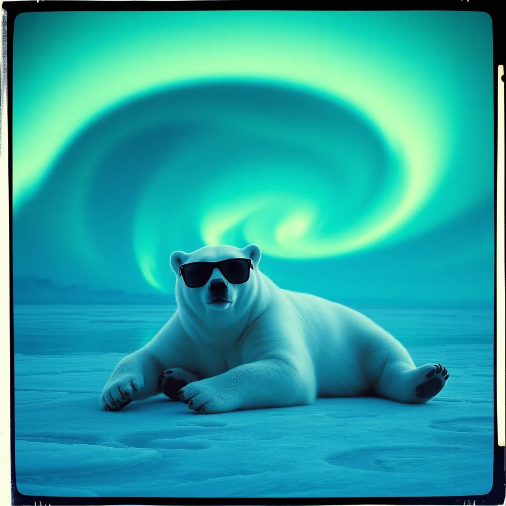 : Eisbär im Chill-Modus