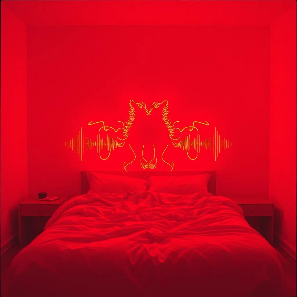 Animals in the bed