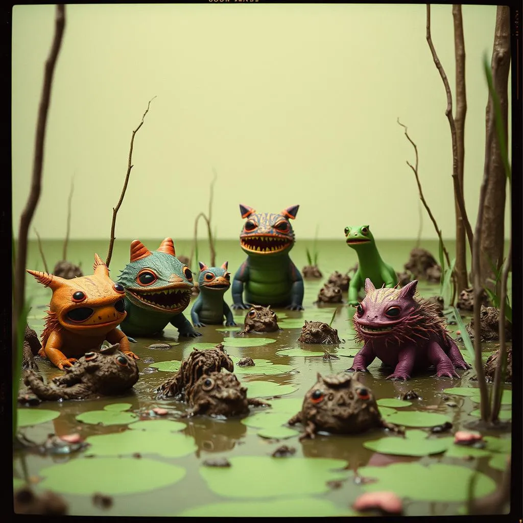 Swamp donkeys loose