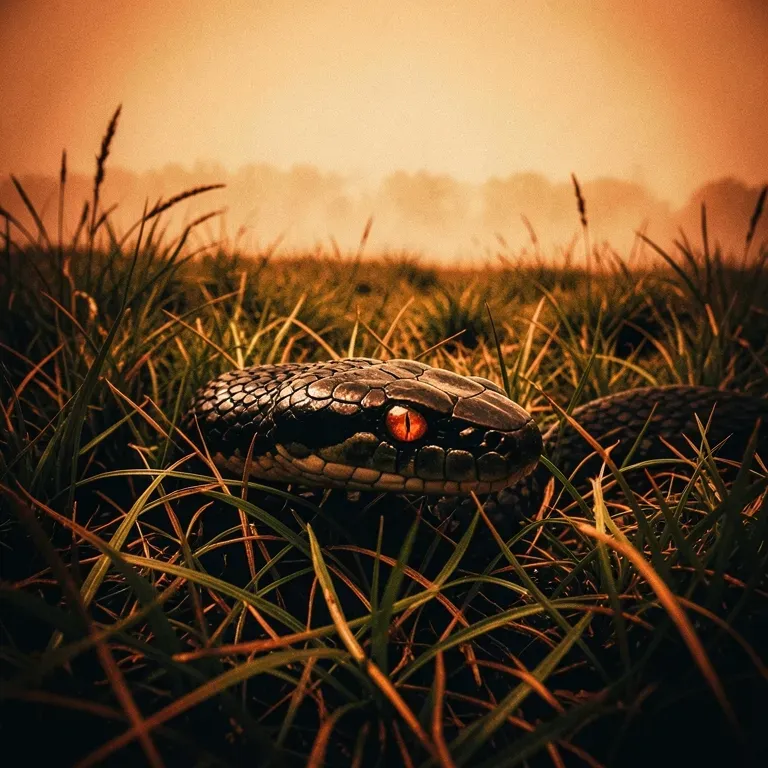 Viper in the grass