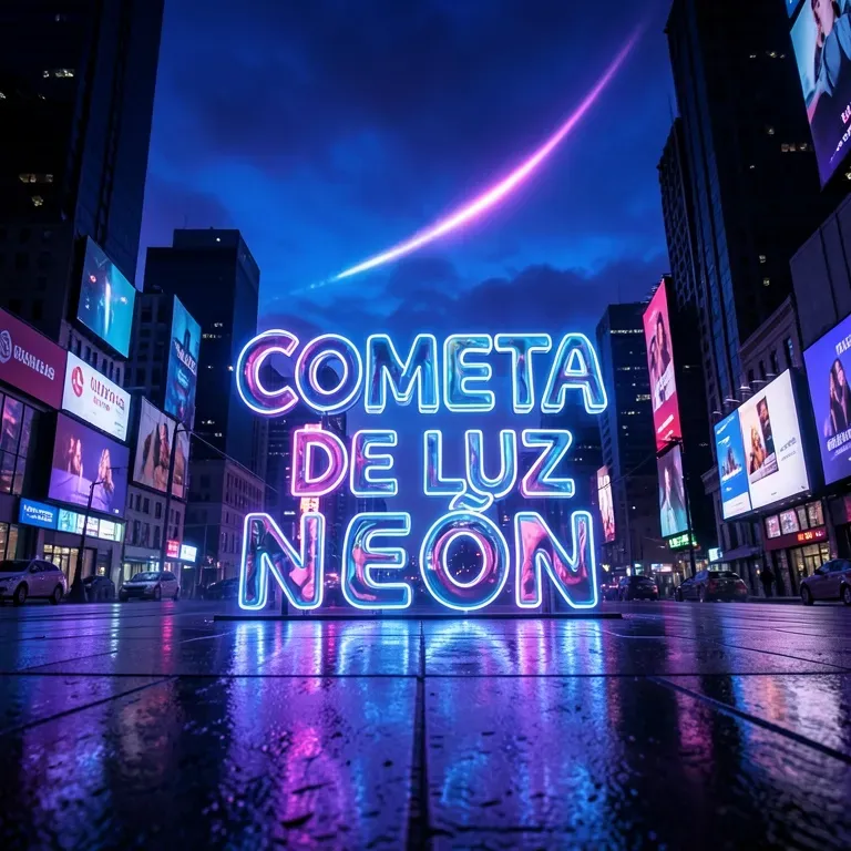Cometa de luz neón
