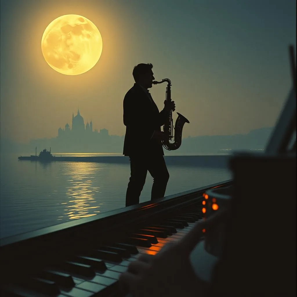 Midnight along the Hudson