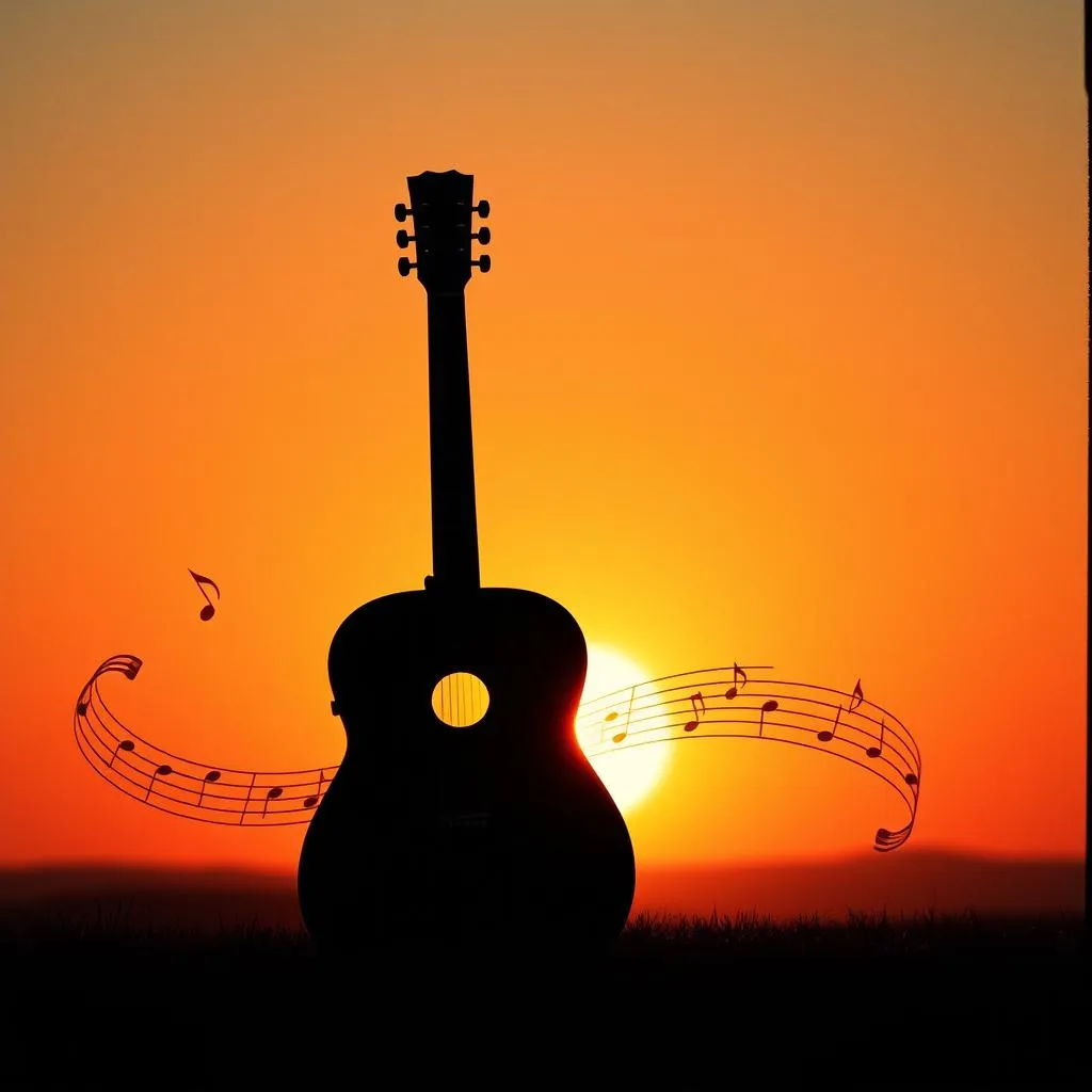 Gittaren Sonnenuntergang
