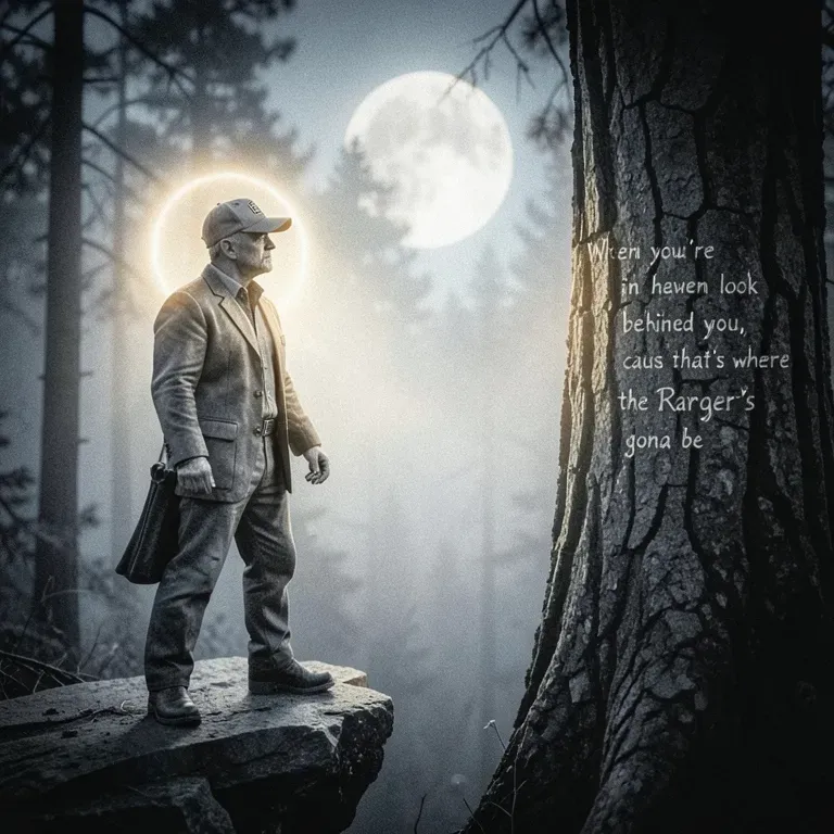 When you're in heaven look behind you, cause that's where the ranger's gonna be