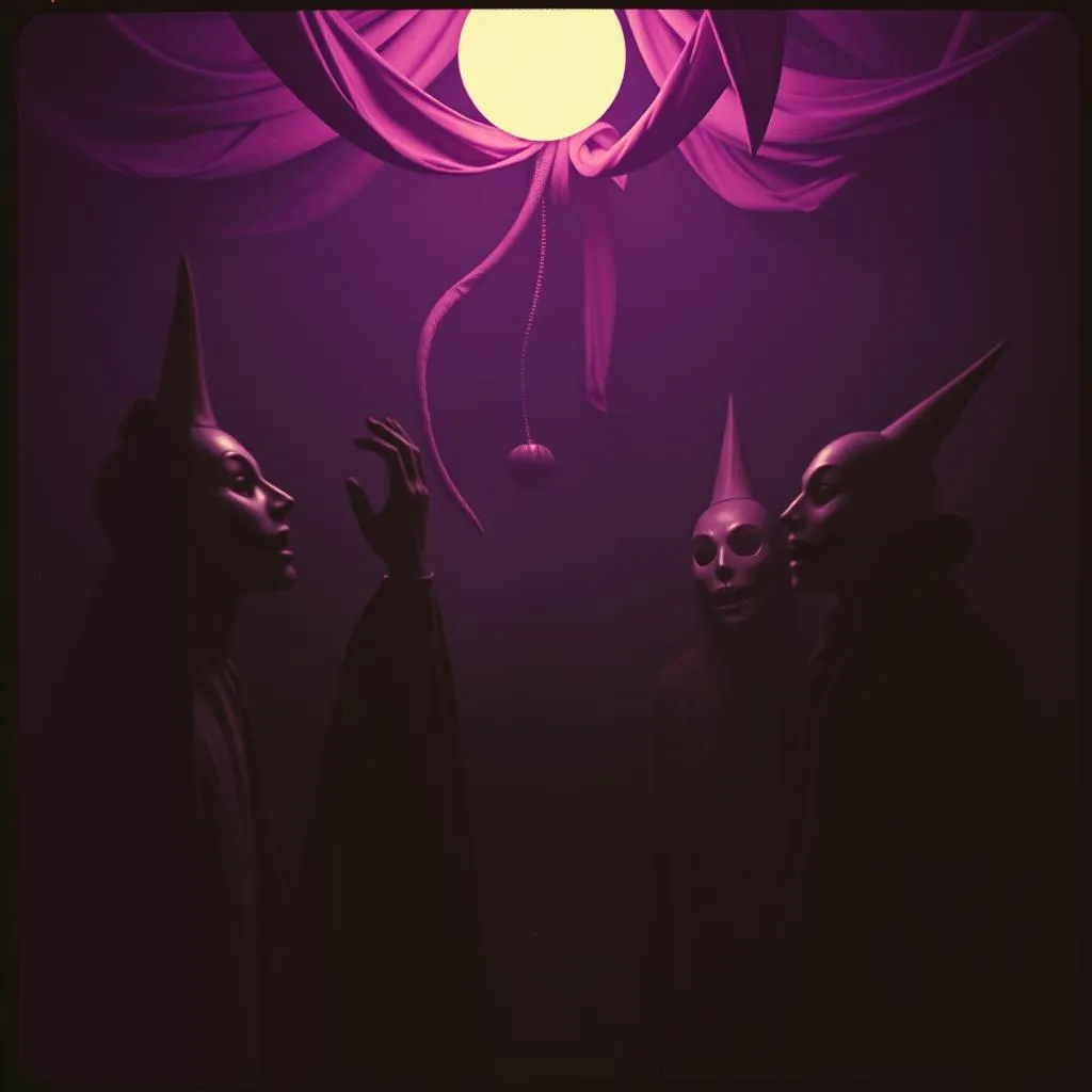 Behind the painted scare