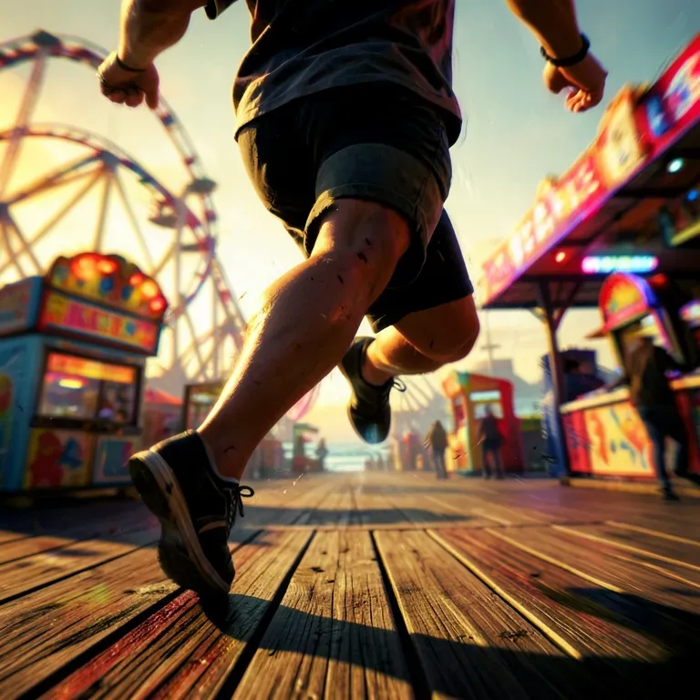 On the boardwalk….Joyce pooped her pants