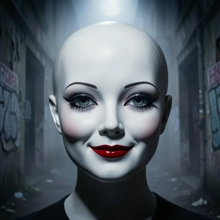Goth Boy In White Makeup