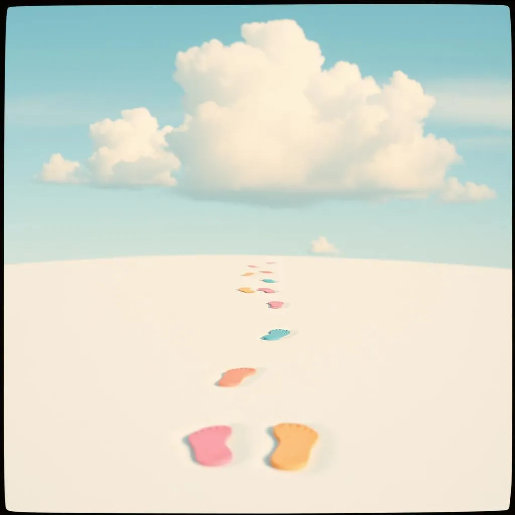 Tiny foot prints in heaven