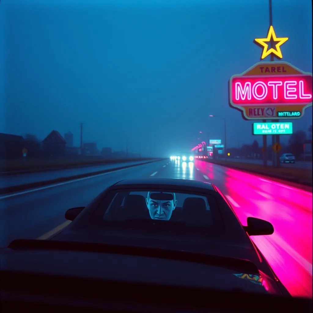 Neon im Rückspiegel