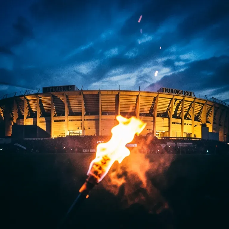 Feu au Stadium