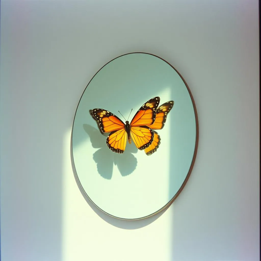 Shadow in the mirror