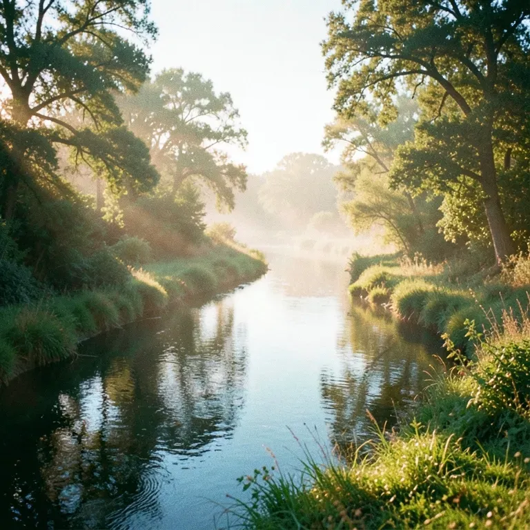 River flows to the sea