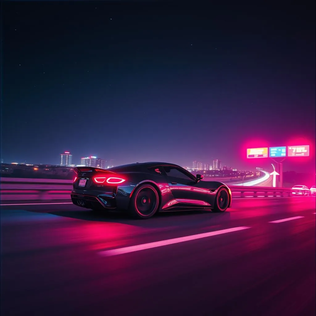 Voy en mi auto, la noche es perfecta