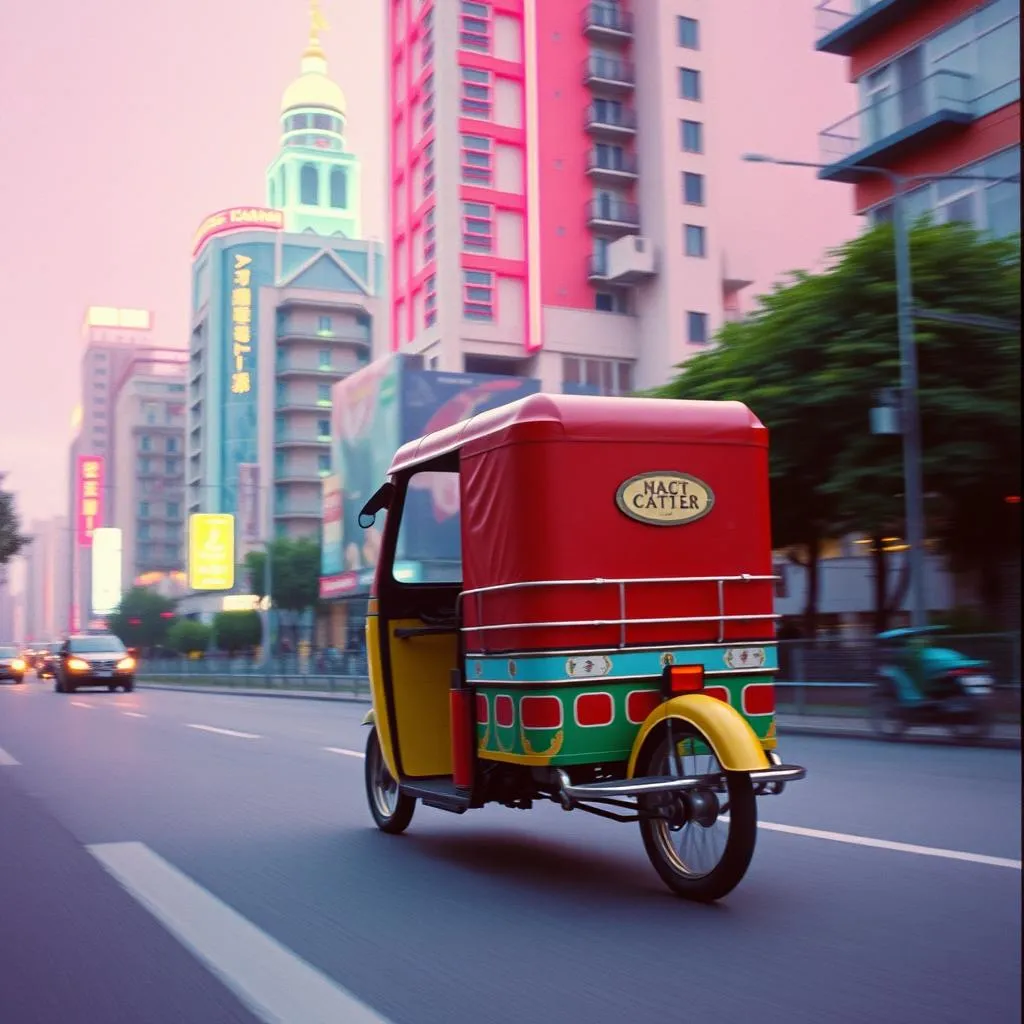 Private rickshaw.