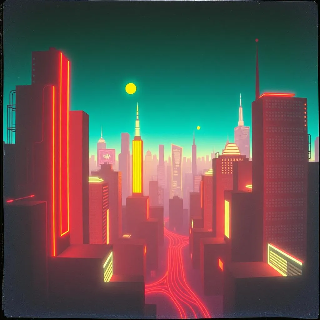 Neon Dreams in the Sky
