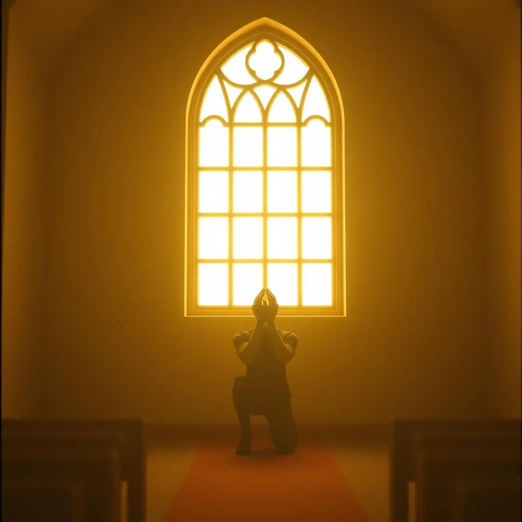 On your knees
