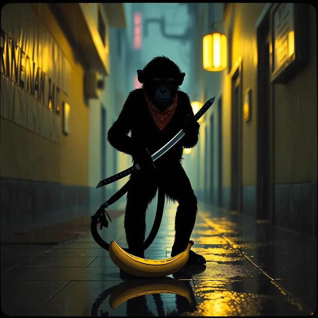 Monkey lost banana