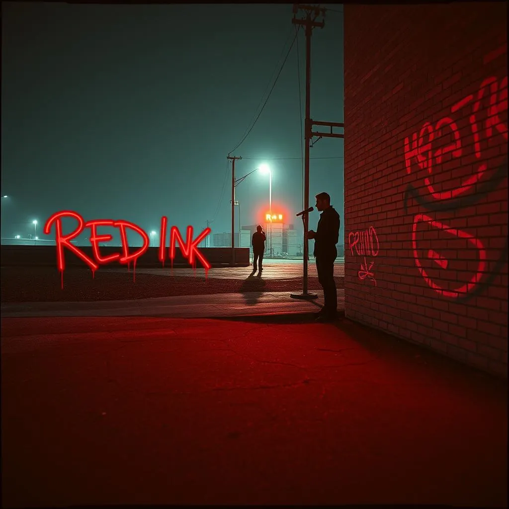 Red Ink On The Asphalt