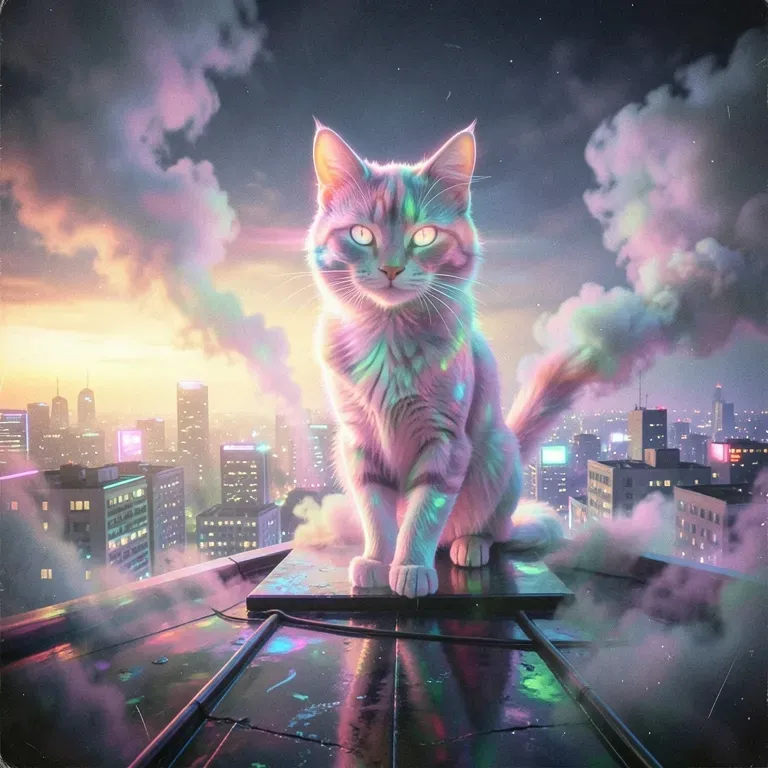 Neon Cats and Cannabis Dreams