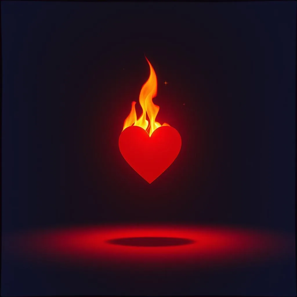 Corazon en llamas