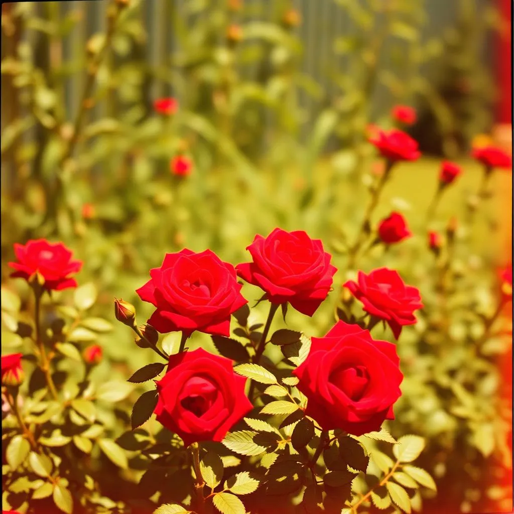 Jardinero de roas Rojas
