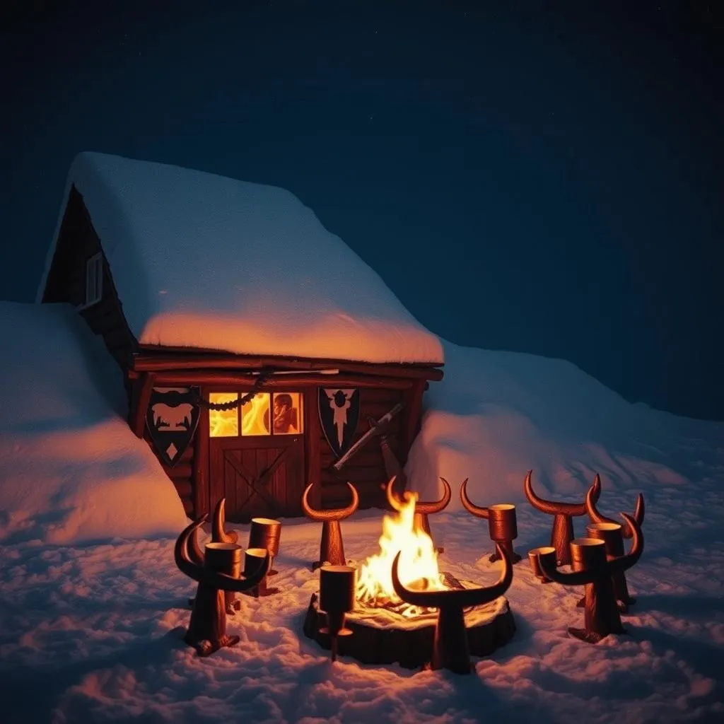 Fire over midwinter night