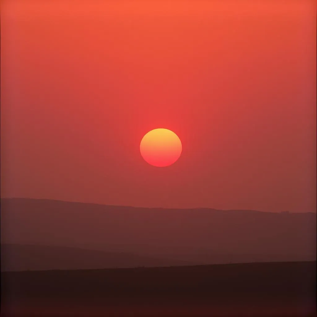 The little red sun