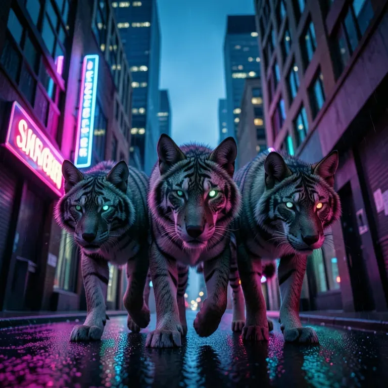 Badass tiger wolves