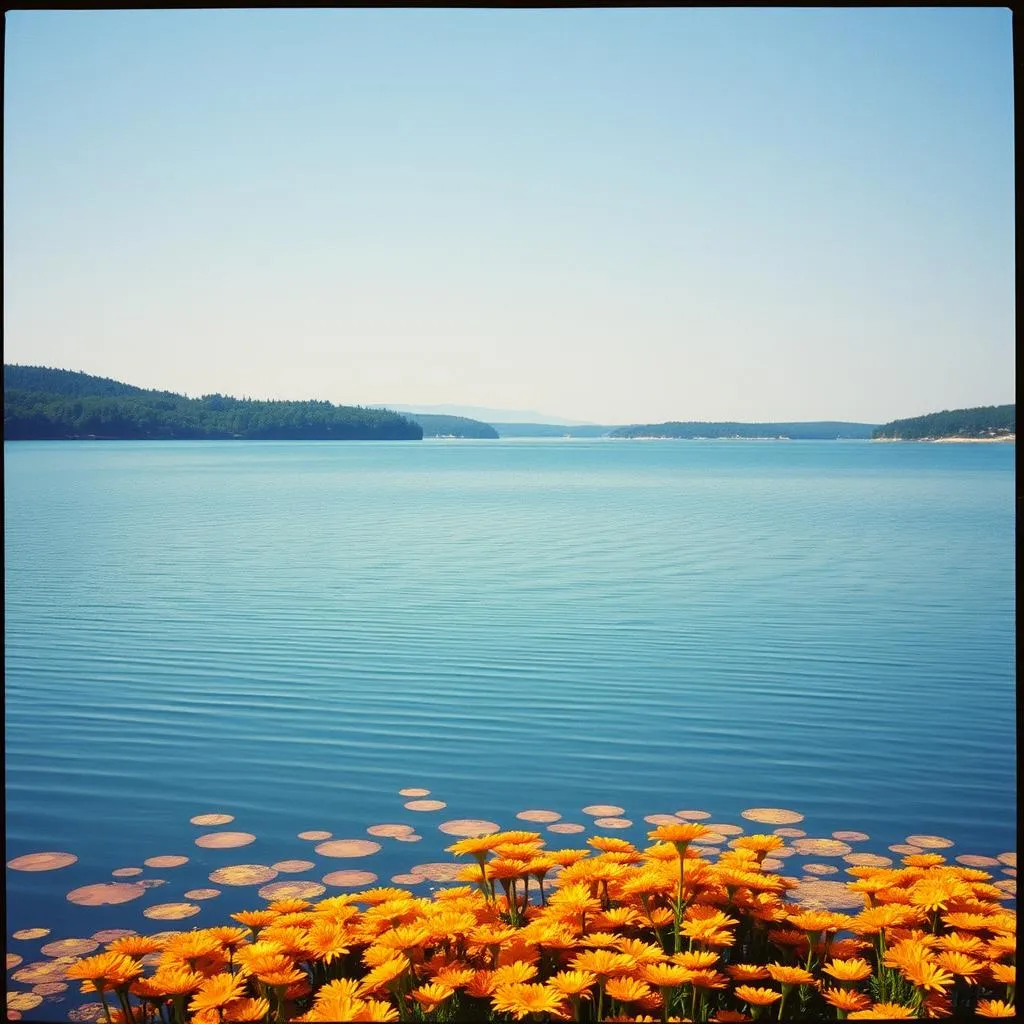 Waters edge.