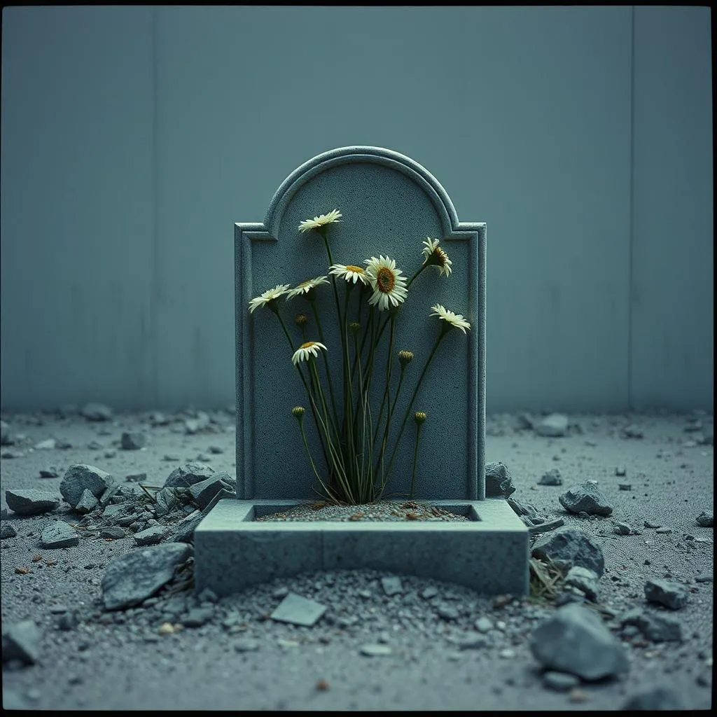 Concrete cemetery