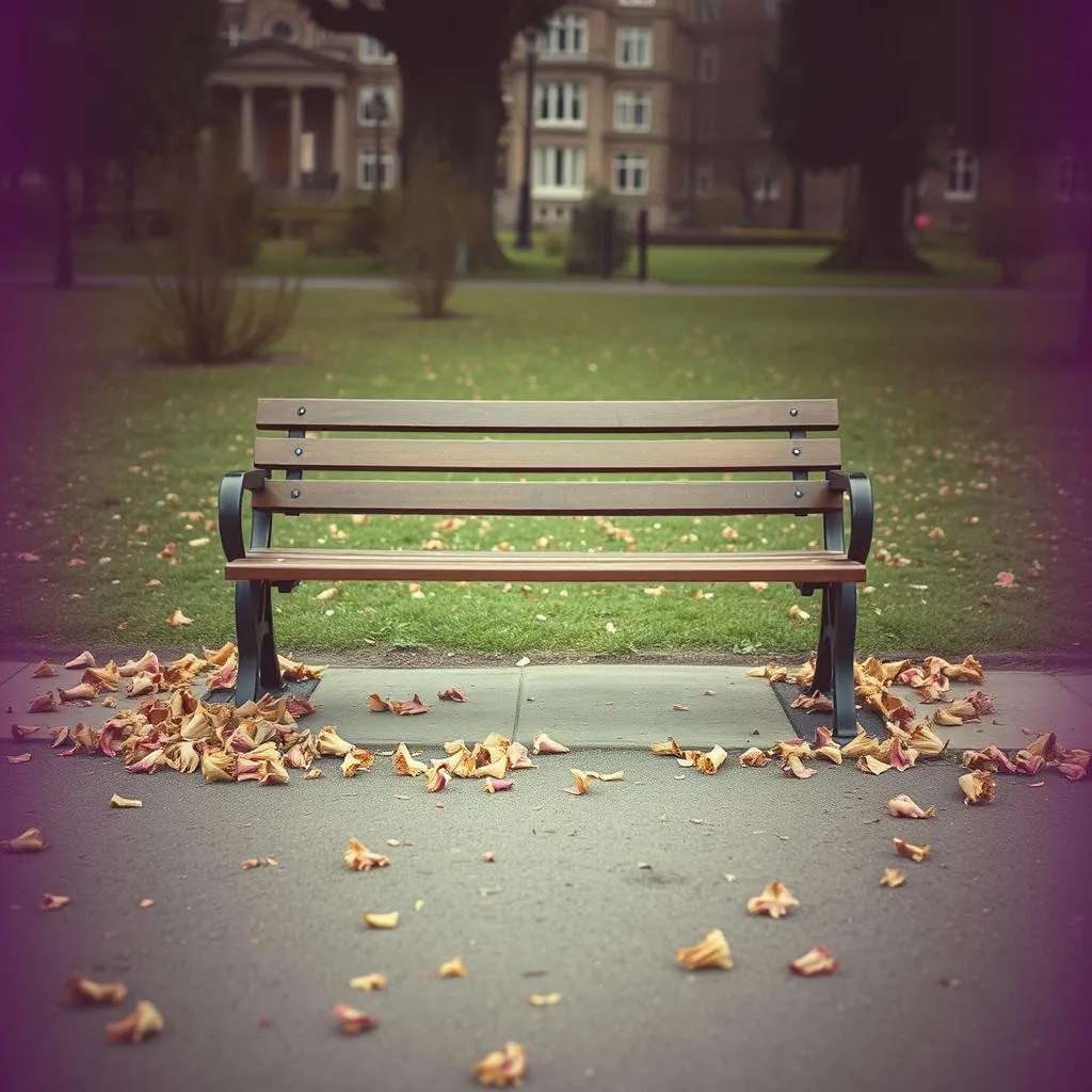 On the garden bench