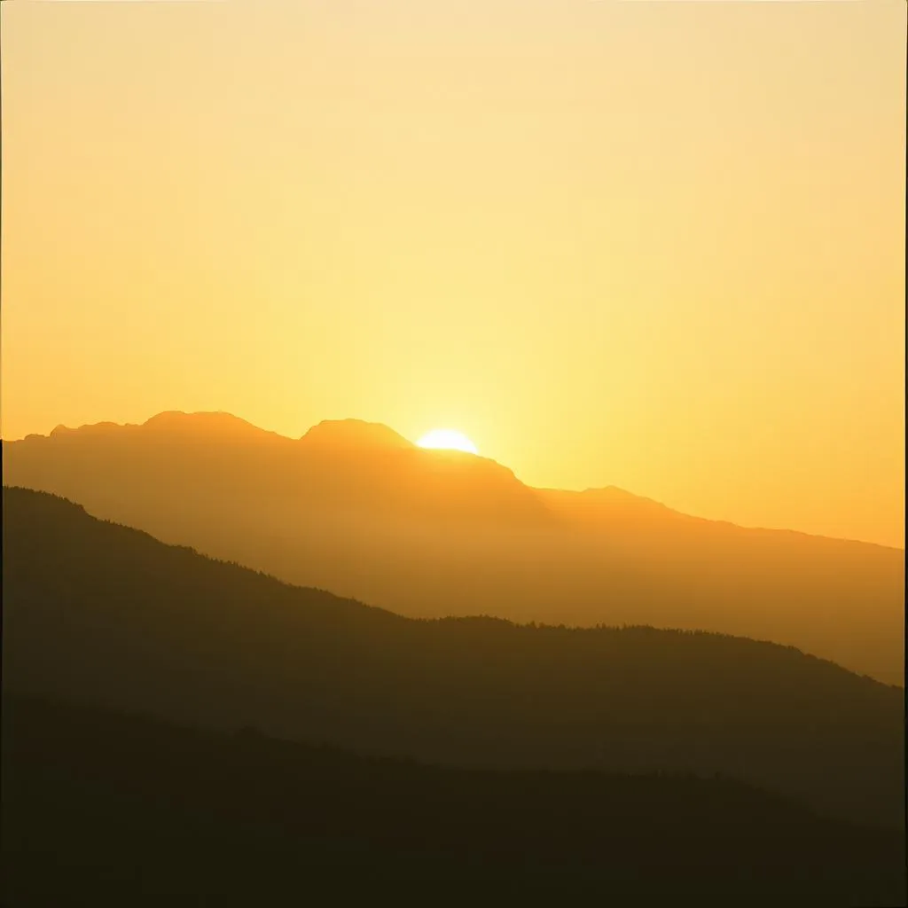 Gunung yang indah dan menawan