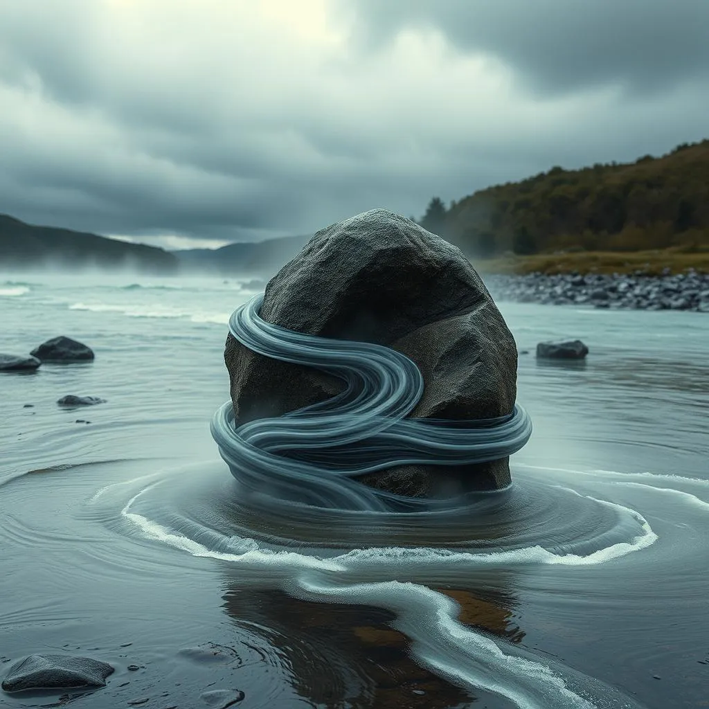 River and stone