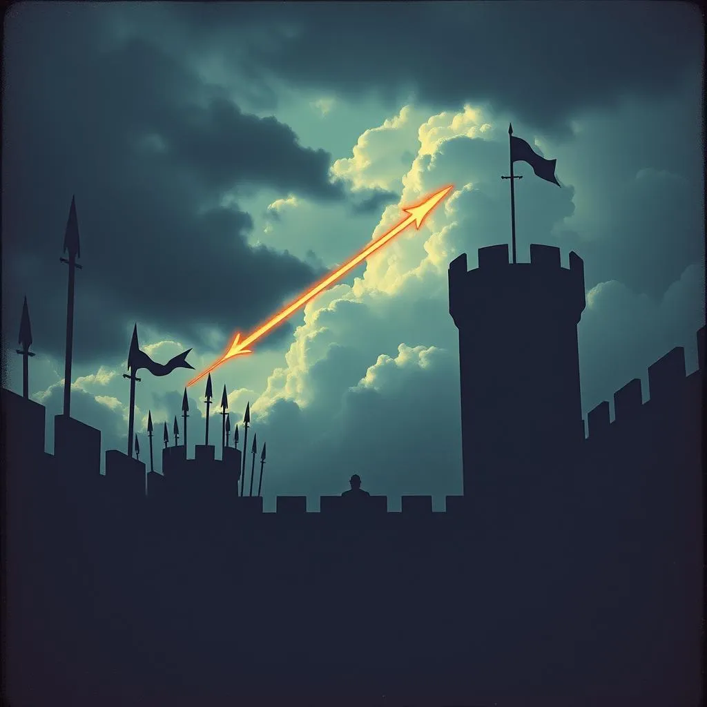 Arrows , swords and axes