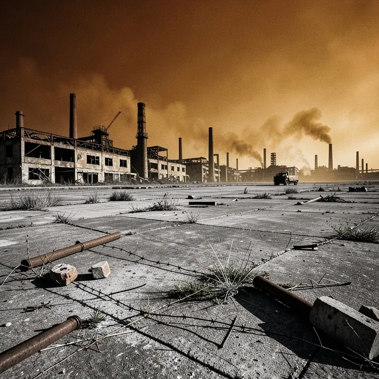 Industrie Zement bis zum Horizont