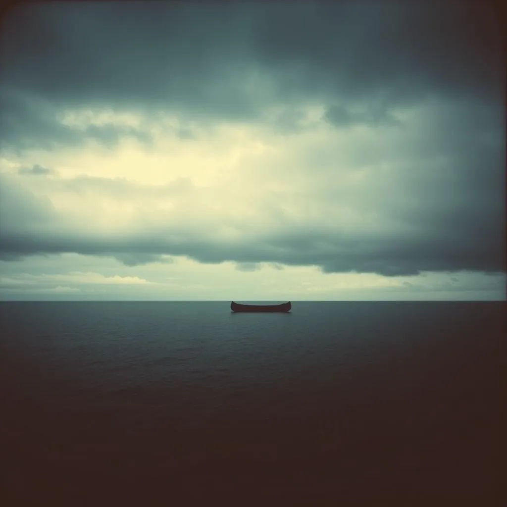 Title: "Lost at Sea"

(Tigak: "Ninok i Laulau")
Translation note: "Ninok" = I
