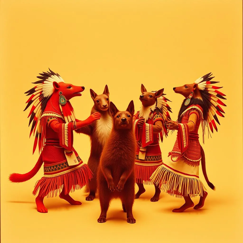 Pale face pow wow.